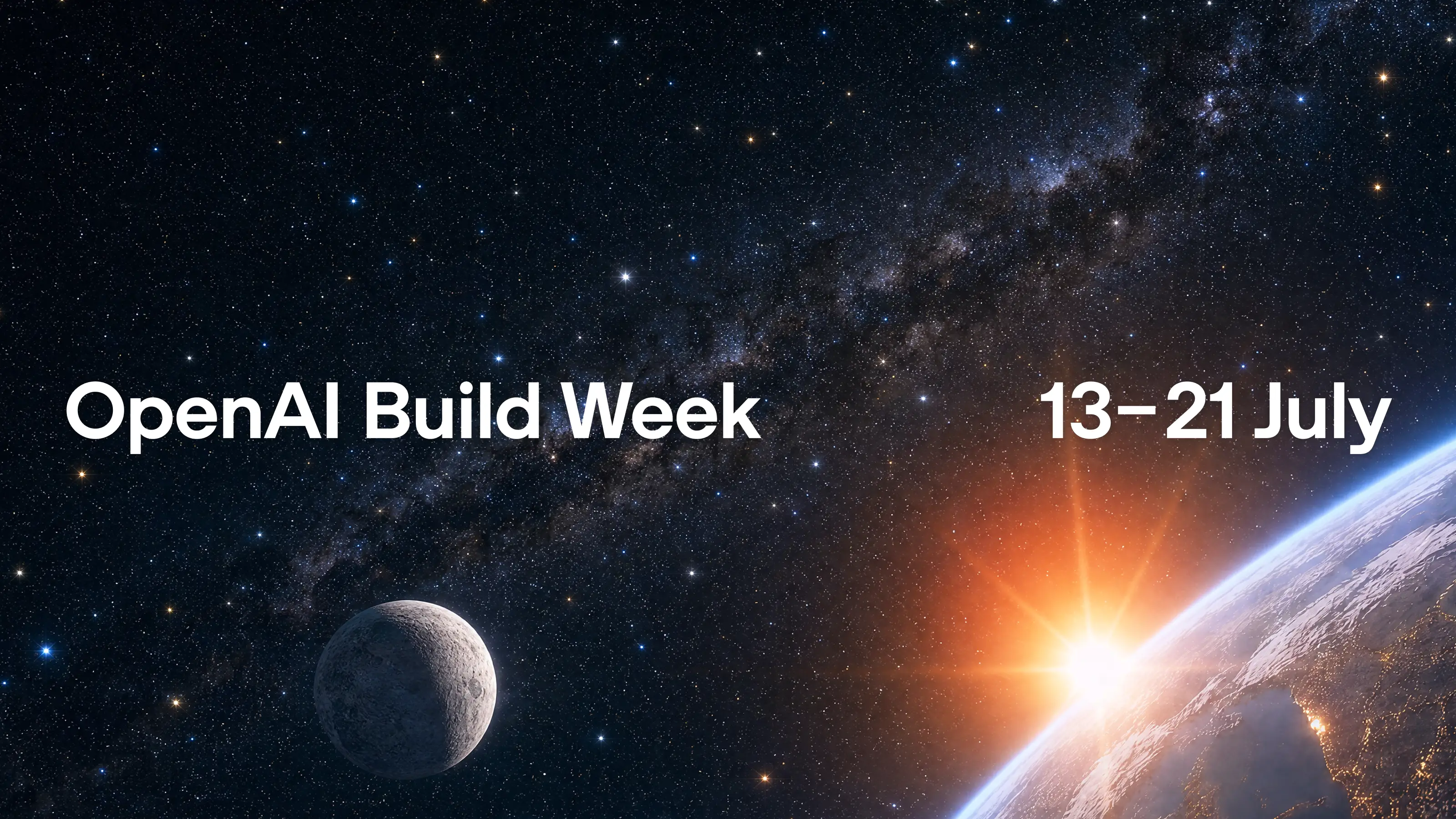 OpenAI Build Week logo with text "13-21 July"